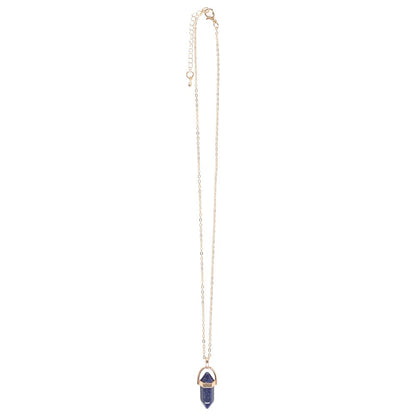 Lapis Lazuli Crystal Point Pendant Necklace – Awaken Your Inner Wisdom