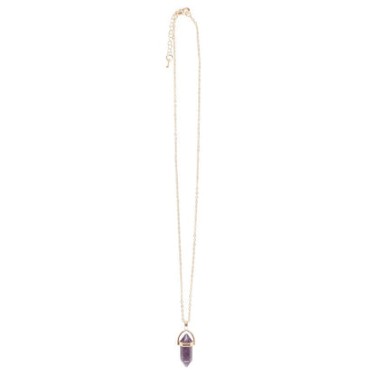 Amethyst Crystal Point Pendant Necklace – Carry Calmness with You