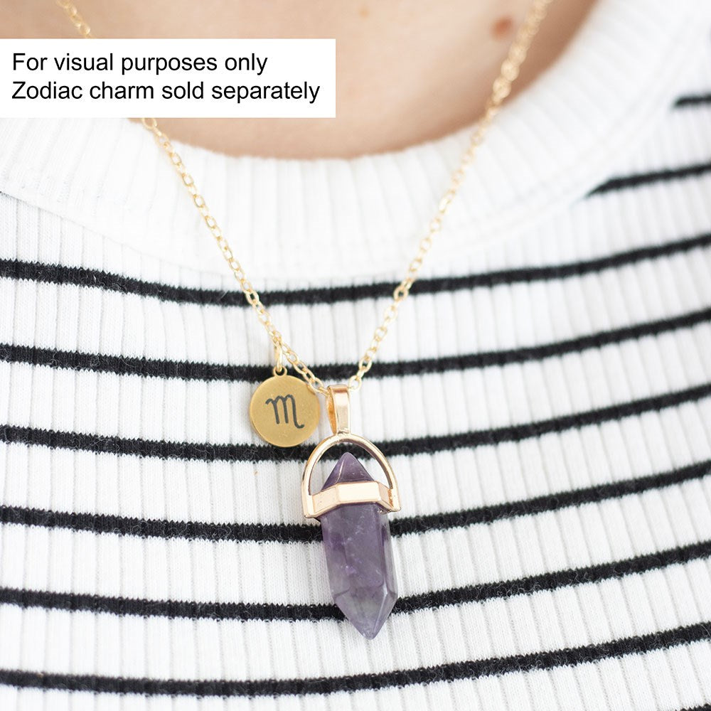 Amethyst Crystal Point Pendant Necklace – Carry Calmness with You