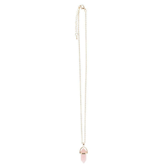 Rose Quartz Crystal Point Pendant Necklace – Ignite Unconditional Love - Crystal Nest