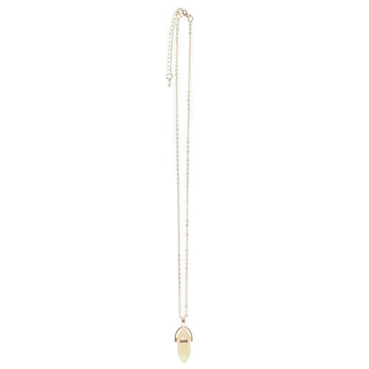 Lemon Quartz Crystal Point Pendant Necklace – Carry Uplifting Energy with You - Crystal Nest