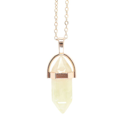 Lemon Quartz Crystal Point Pendant Necklace – Carry Uplifting Energy with You