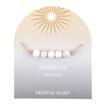 Howlite Crystal Beaded Chain Bracelet - Restful Sleep