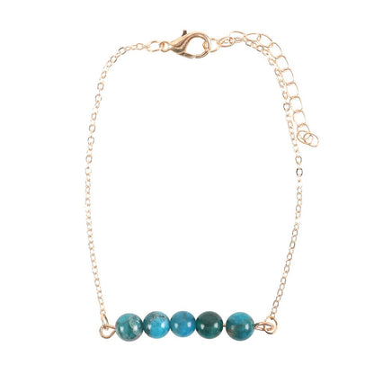 Apatite Crystal Beaded Chain Bracelet - Confidence