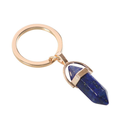 Lapis Lazuli Crystal Point Keyring