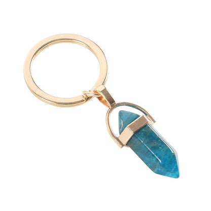 Apatite Crystal Point Keyring