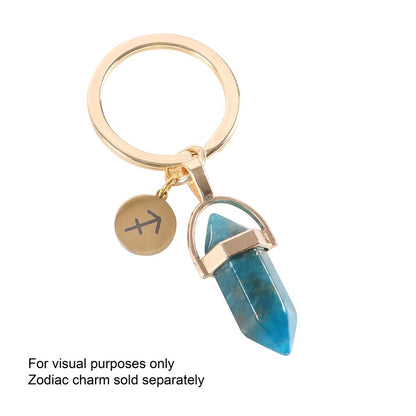 Green Aventurine Crystal Point Keyring - Crystal Nest