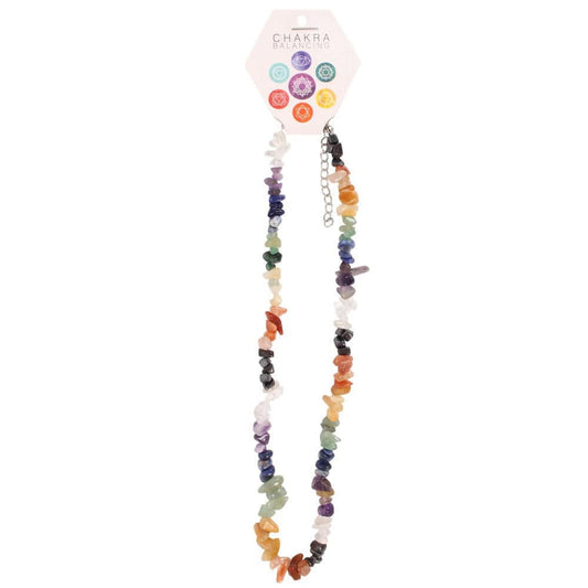 Chakra Crystal Chip Necklace - Crystal Nest