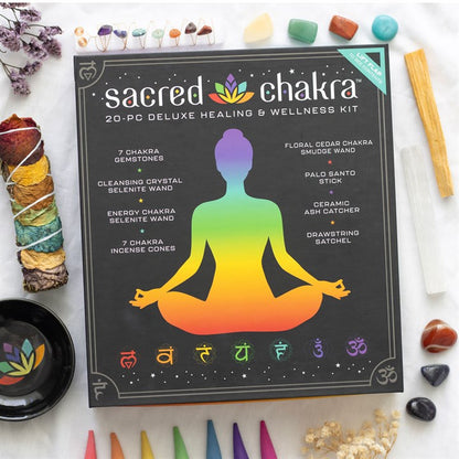 Sacred Chakra Deluxe Healing and Wellness Kit - Crystal Nest