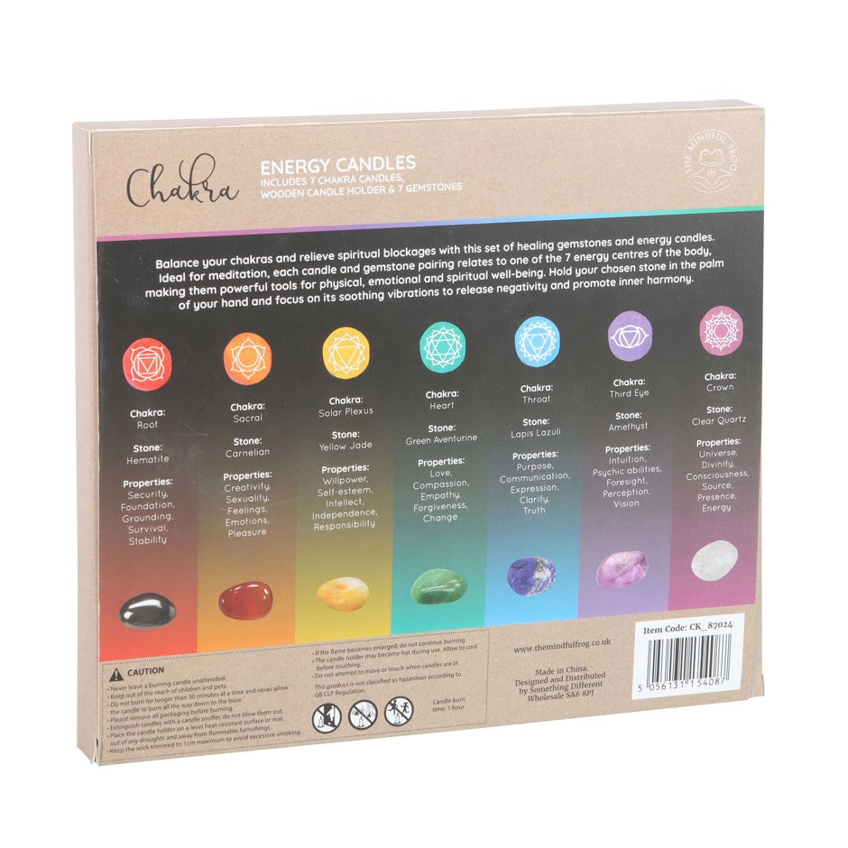 Chakra Energy Candle and Crystal Gift Set - Crystal Nest