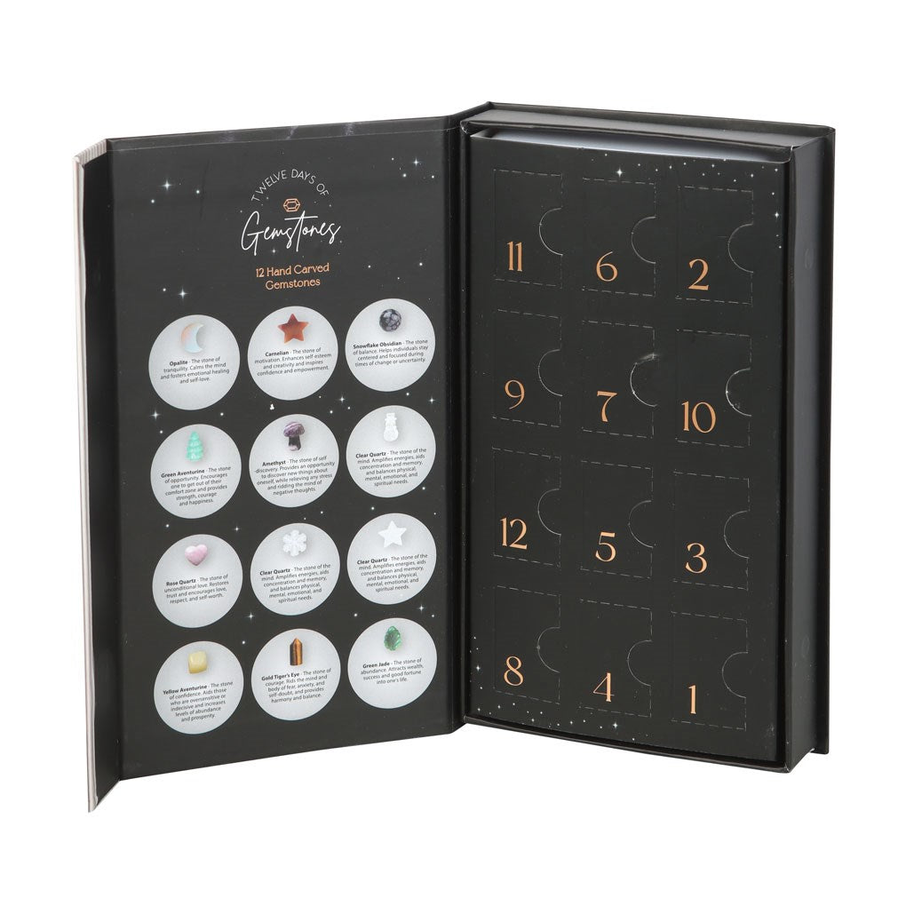 12 Days of Gemstones - Christmas Shaped Crystal Advent Calendar