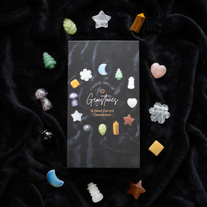 12 Days of Gemstones - Christmas Shaped Crystal Advent Calendar