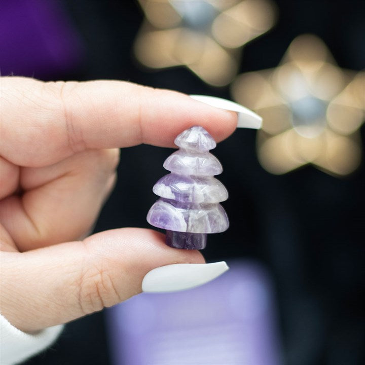 Mini Amethyst Christmas Tree in Gift Bag