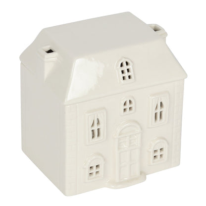 White Ceramic House Oil Burner