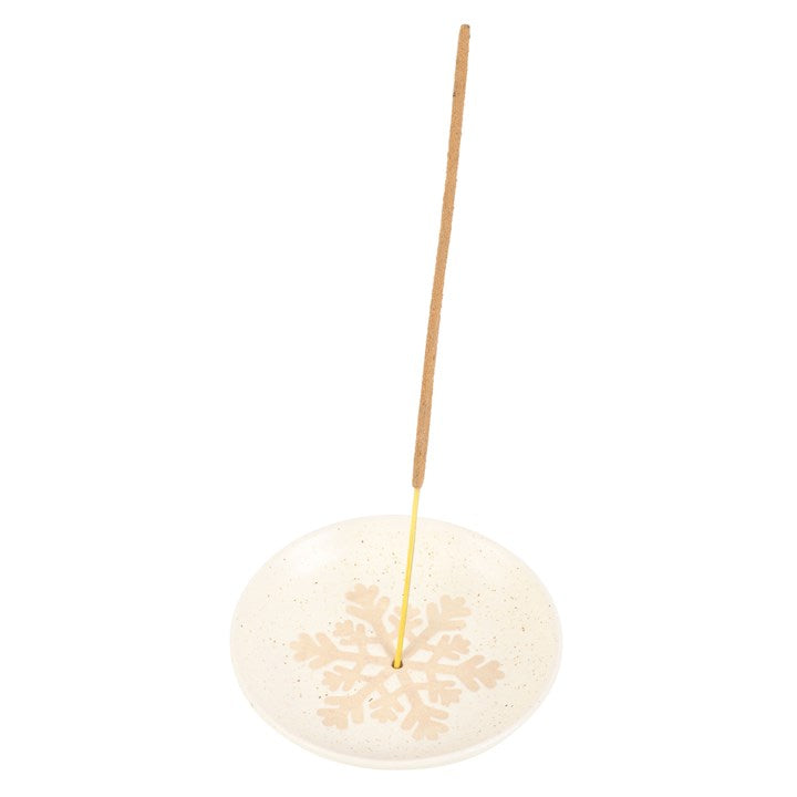 Festive Christmas Snowflake Ceramic Incense Holder