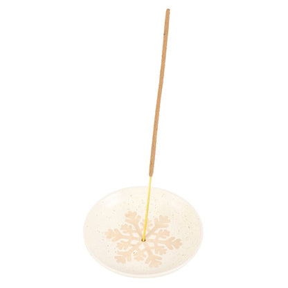 Festive Christmas Snowflake Ceramic Incense Holder