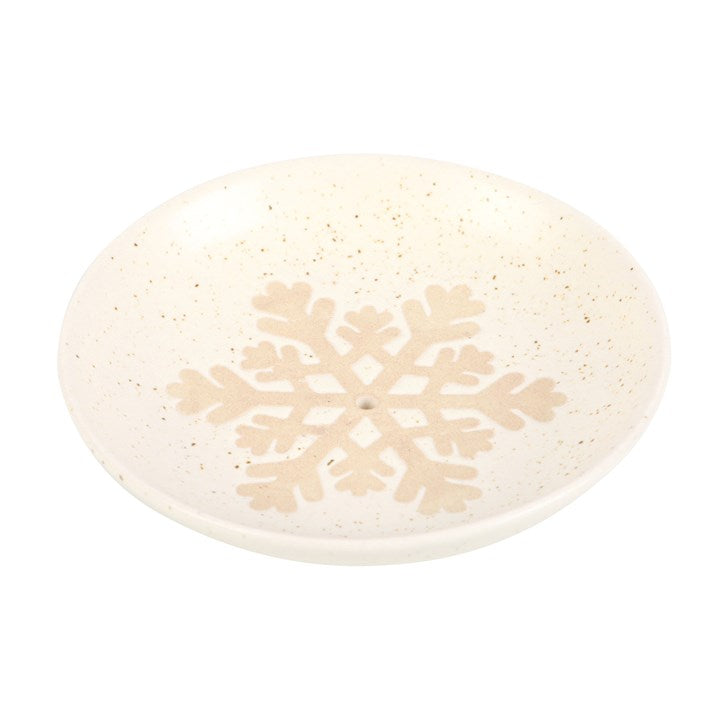 Festive Christmas Snowflake Ceramic Incense Holder