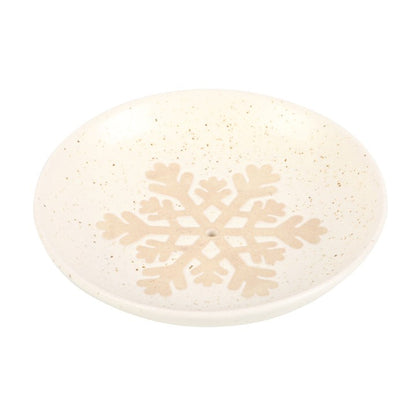 Festive Christmas Snowflake Ceramic Incense Holder