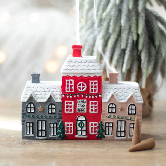 Christmas Village Incense Cone Holder