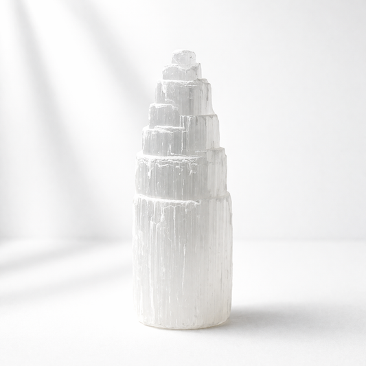 Selenite Tower 15cm - Crystal Nest