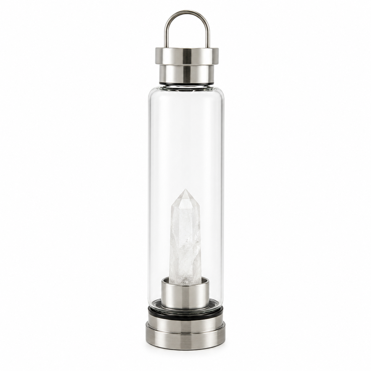 Clear Quartz Crystal Infused Water Bottle | 500ml