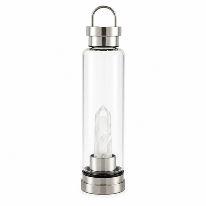 Clear Quartz Crystal Infused Water Bottle | 500ml