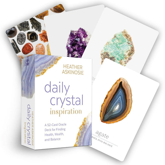 Daily Crystal Inspiration Oracle Cards | 52-Card Crystal Deck & Guidebook