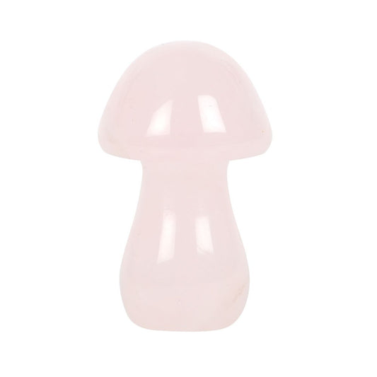 Magical Rose Quartz Crystal Mushroom - Crystal Nest