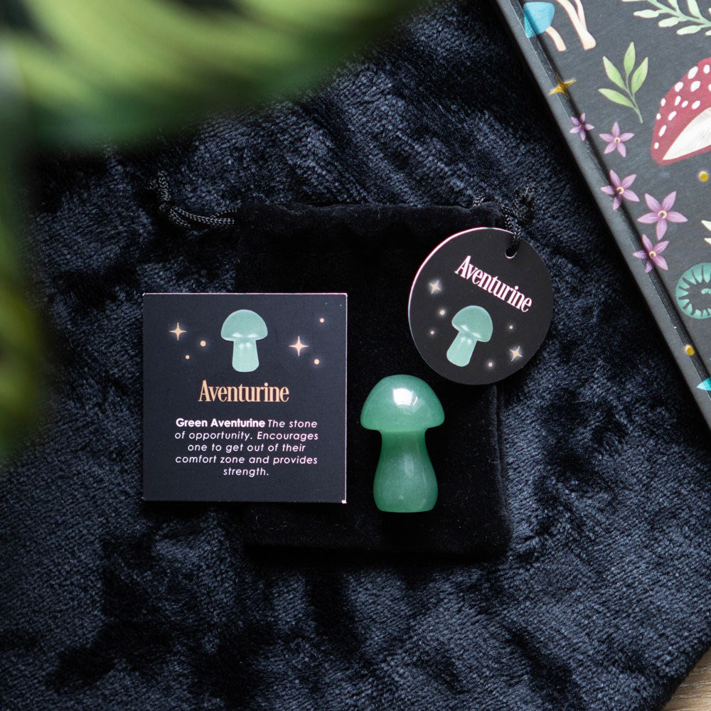 Magical Aventurine Crystal Mushroom - Crystal Nest
