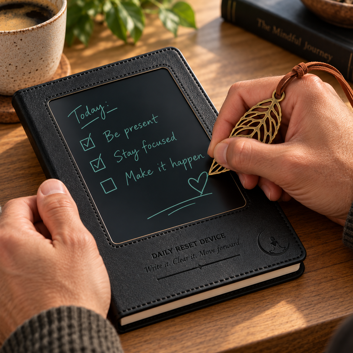 Write & Release Intention Notebook | LCD Cover | Black