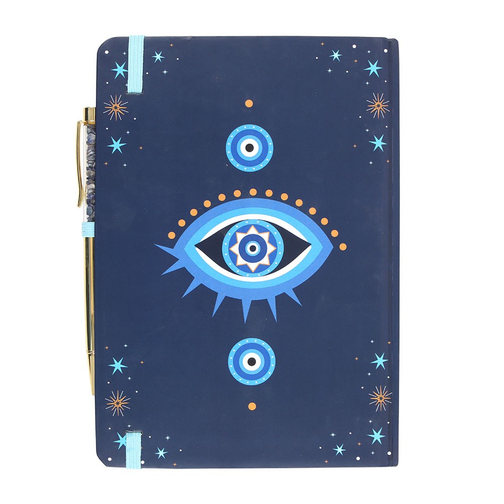 All Seeing Eye A5 Notebook with Crystal Chip Pen - Crystal Nest