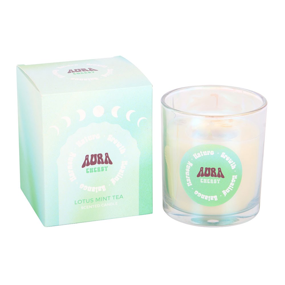 Aura Energy Lotus & Mint Tea Candle | Aura Cleansing Ritual Candle - Crystal Nest