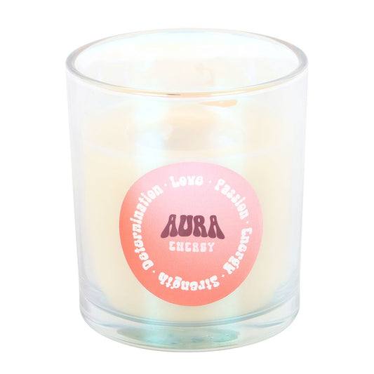 Aura Energy Juicy Raspberry Candle | Iridescent Ritual & Self-Care Candle - Crystal Nest