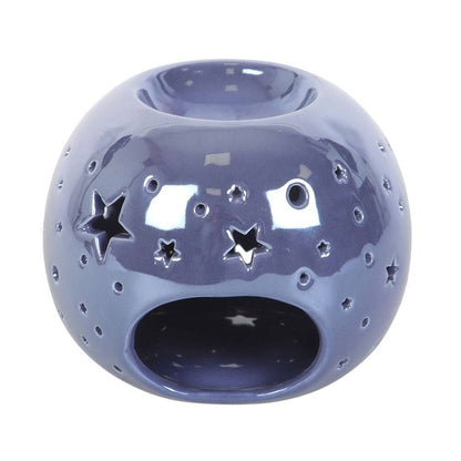 Purple Iridescent Star Oil Burner and Wax Warmer - Crystal Nest