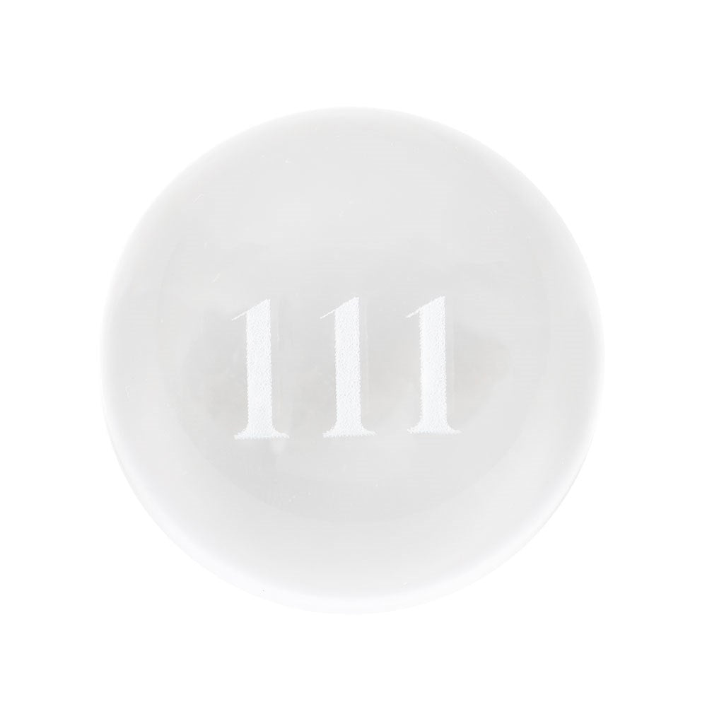 111 Angel Number Engraved Crystal Ball