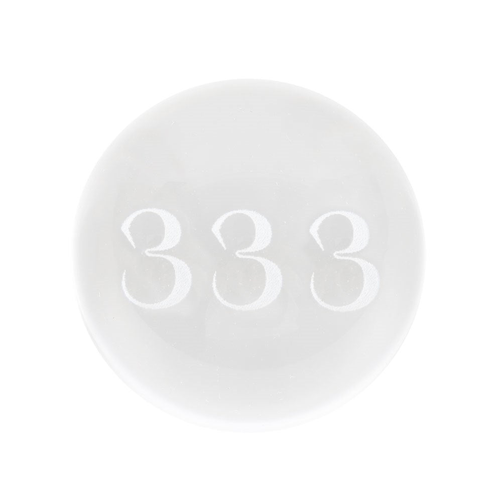 333 Angel Number Engraved Crystal Ball