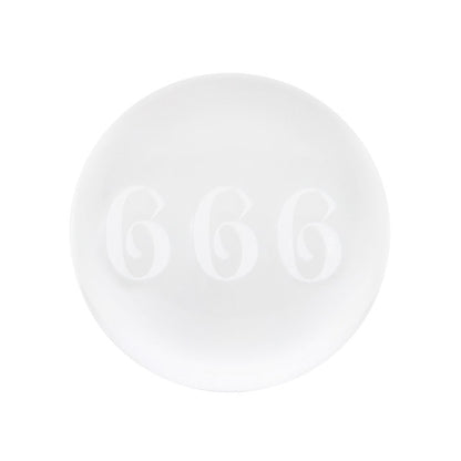 666 Angel Number Engraved Crystal Ball