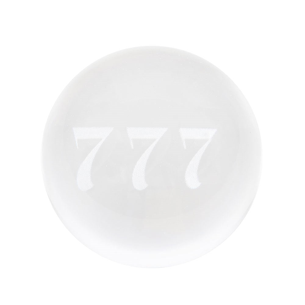 777 Angel Number Engraved Crystal Ball