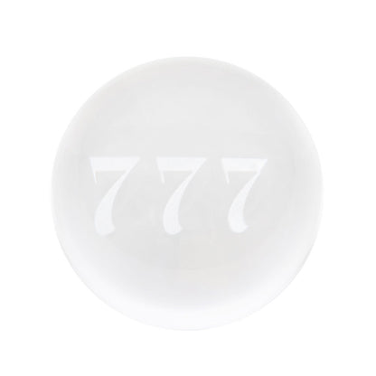 777 Angel Number Engraved Crystal Ball