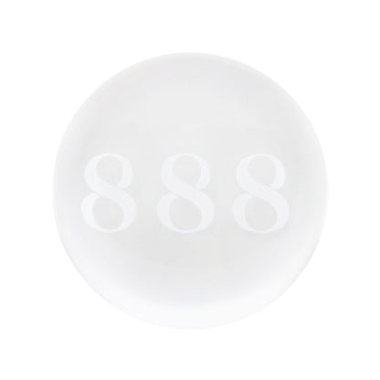 888 Angel Number Engraved Crystal Ball