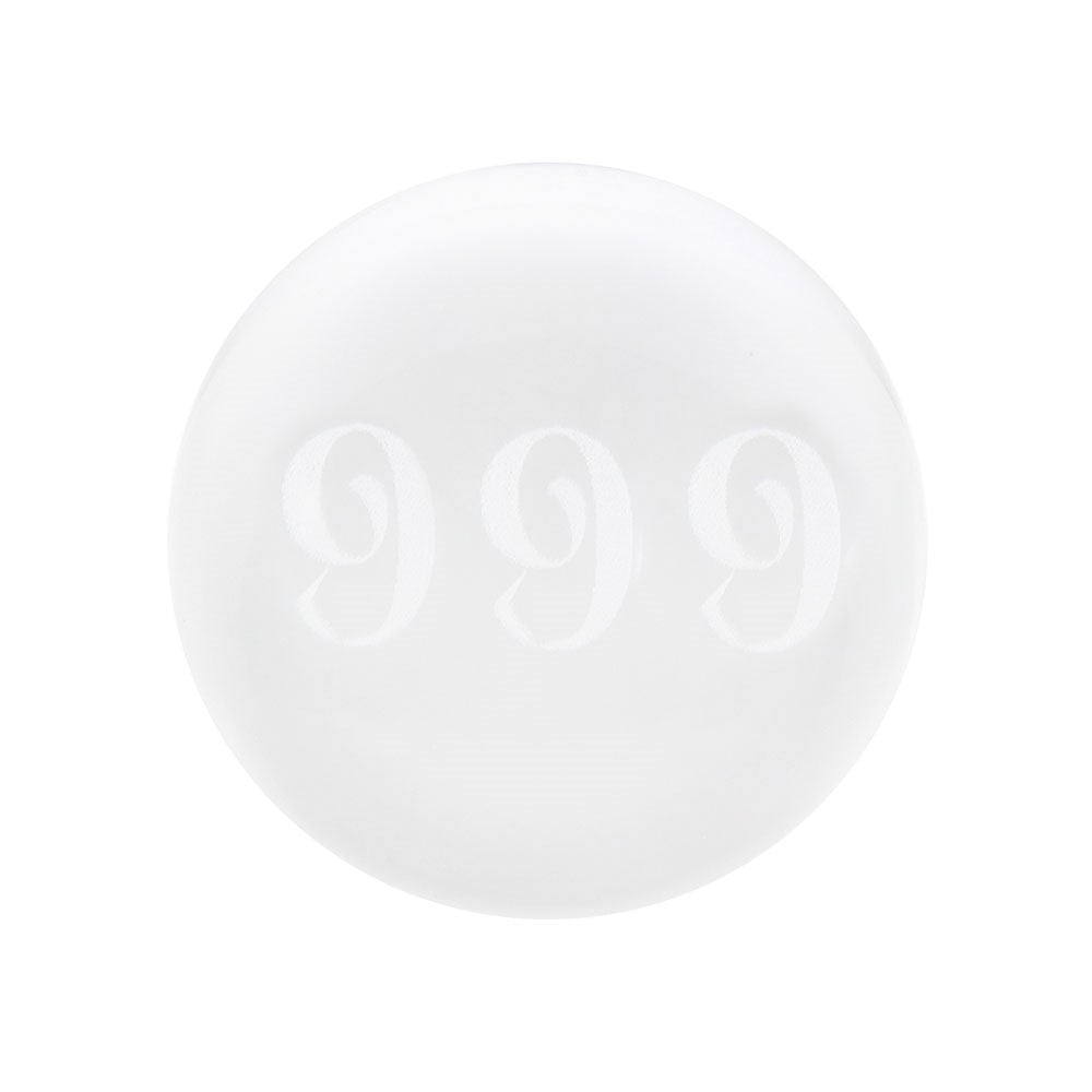 999 Angel Number Engraved Crystal Ball