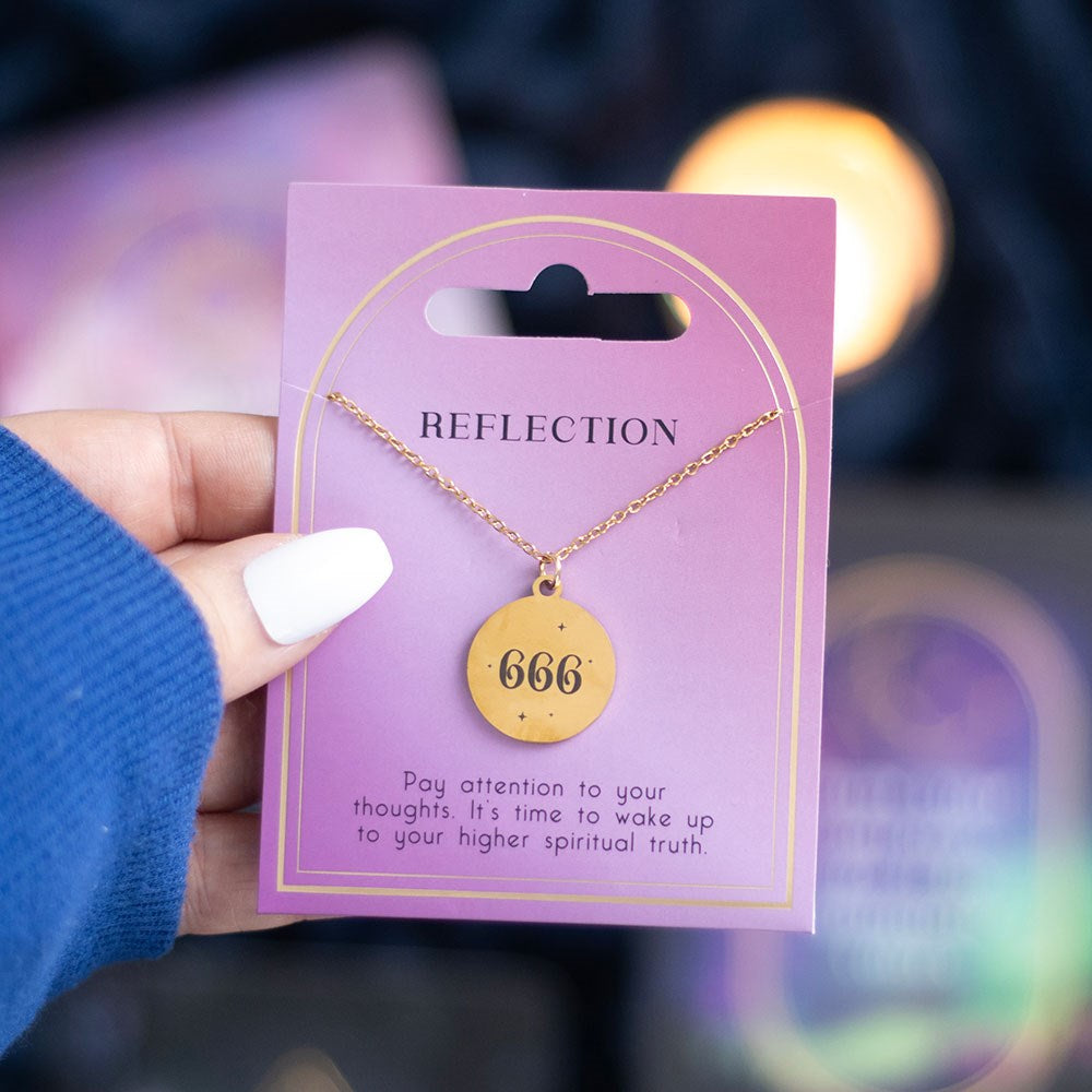 666 Angel Number Necklace - Reflection