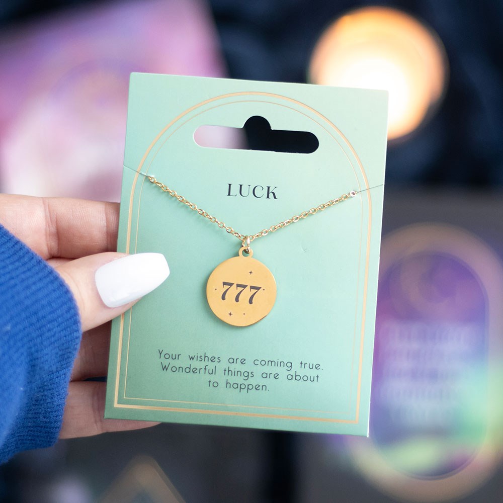 777 Angel Number Necklace – Divine Luck