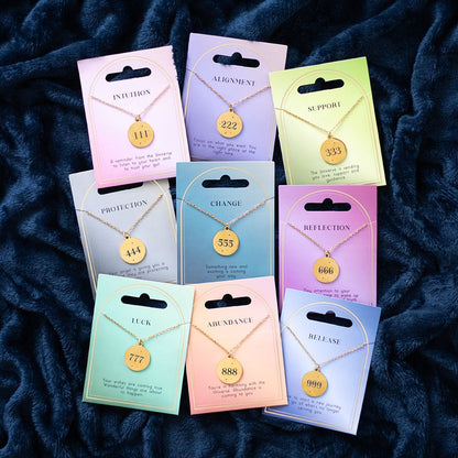 999 Angel Number Necklace – Embrace New Beginnings - Crystal Nest