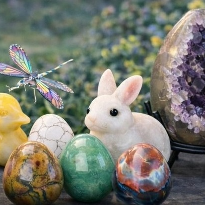 Assorted Crystal Eggs | 10-Piece Polished Gemstone Set - Crystal Nest