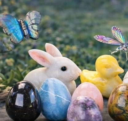 Assorted Crystal Eggs | 10-Piece Polished Gemstone Set - Crystal Nest