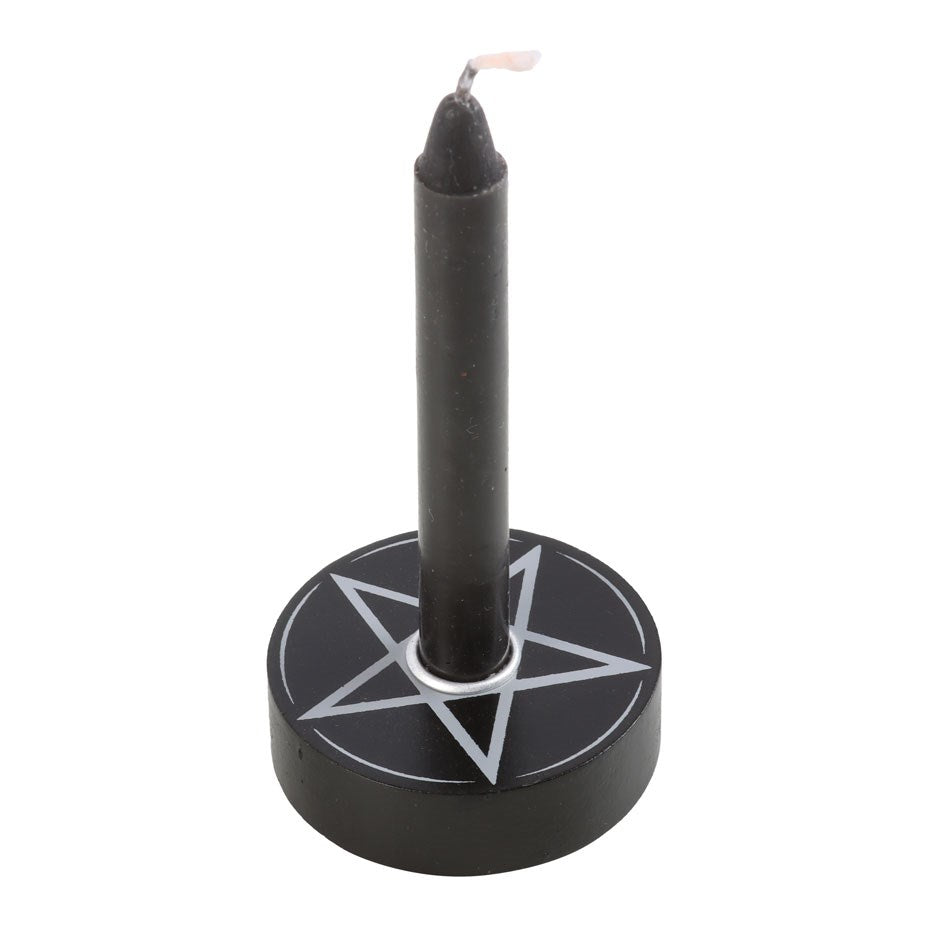 Pentagram Round Spell Candle Holder