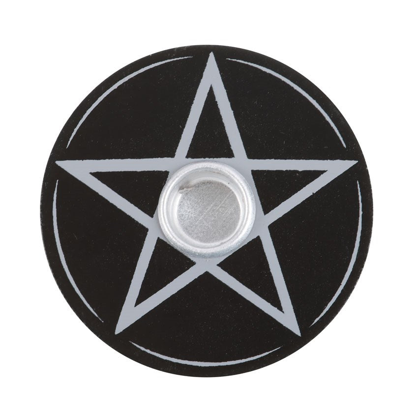 Pentagram Round Spell Candle Holder