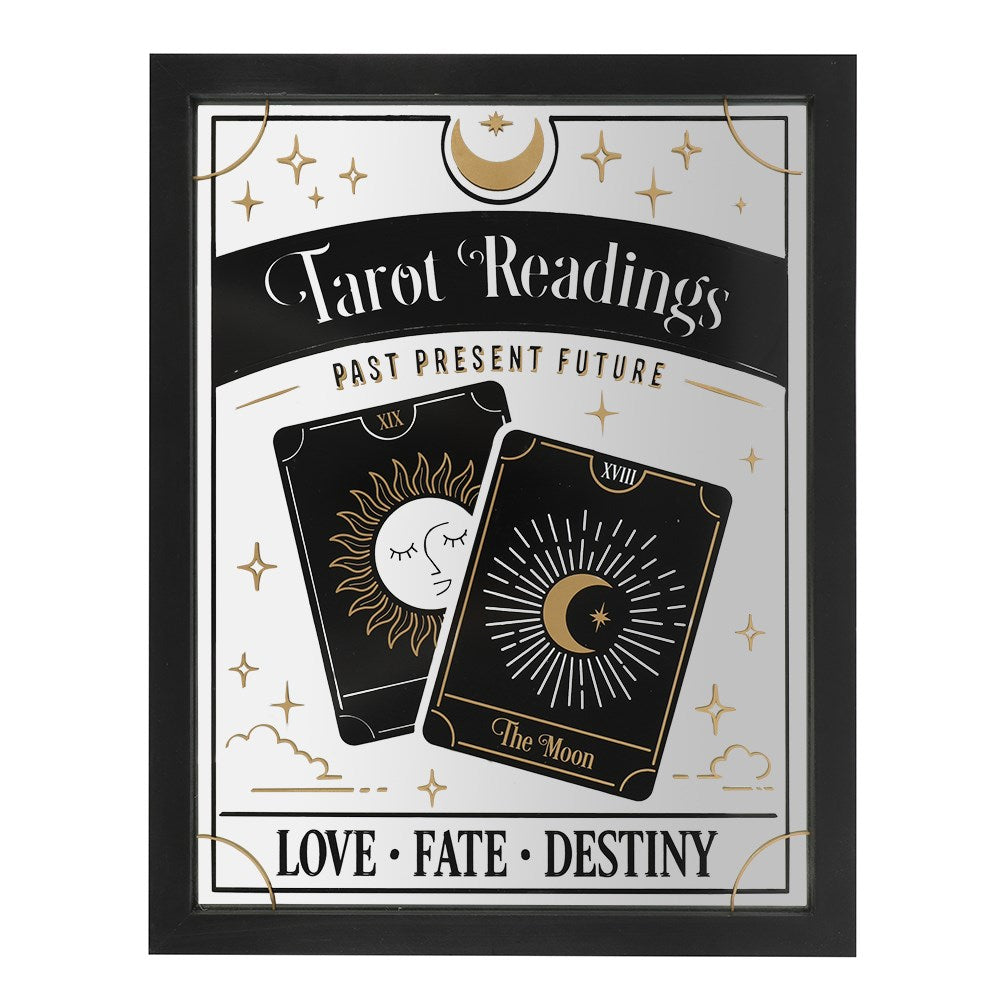 Past, Present, Future Tarot Card Mirrored Wall Art