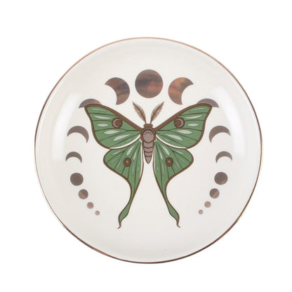 Moonphase Moth Celestial Trinket Dish